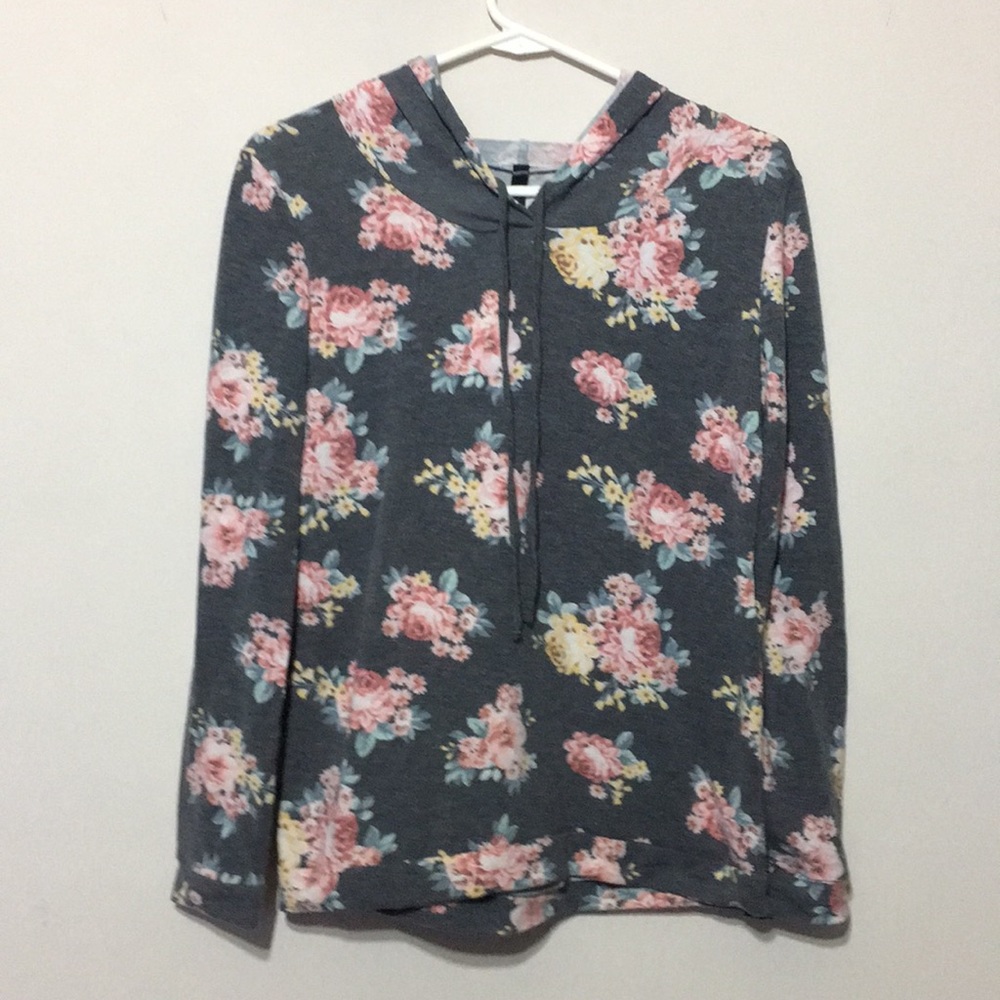 Motive hooded shirt